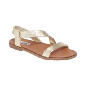 Steve Madden Dessie Silver Strappy Sandals - Women’s Size 7M, Metallic Finish